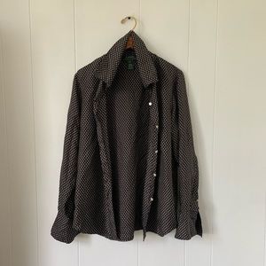 Lauren Ralph Lauren 100% Silk Button Down Blouse
